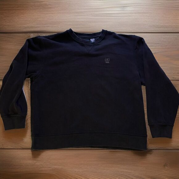 IZOD Black Crewneck Sweatshirt Embroidered Logo Mens XL - Picture 1 of 10